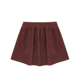 Rylee and Cru Button Front Mini Skirt || Burgundy