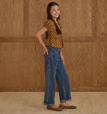 Rylee and Cru Teen Baggy Wide Leg Pant || Indigo Denim