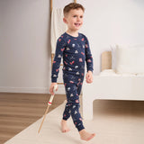 Petit Lem Goal Getters Print on Dress Blue PJ Set