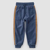 Miles the Label Retro Stripe on Miles Blue Velour Joggers