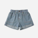 Rylee and Cru Alba Short Denim || Washed Blue