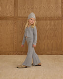 Rylee and Cru Flare Knit Pant || Dusty Blue