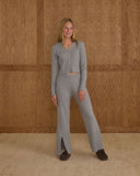 Rylee and Cru Teen Flare Knit Pant | Dusty Blue