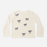 Rylee and Cru Crochet Knit Pullover || Bows