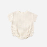 Quincy Mae Relaxed Bubble Romper Natural