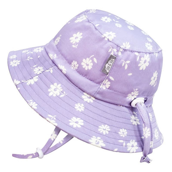 JAN & JUL Water Kids Cotton Bucket Hats | Purple Daisy