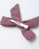 Quincy Mae Bow W. Clip, Set Of 3 || Mulberry, Ocean, Lilac