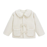 Rylee and Cru Shearling Collared Coat || Natural