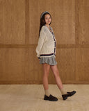 Rylee and Cru Teen Collegiate Cardigan || Natural