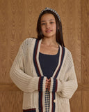 Rylee and Cru Teen Collegiate Cardigan || Natural