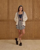 Rylee and Cru Teen Collegiate Cardigan || Natural