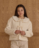 Rylee and Cru Shearling Collared Coat || Natural