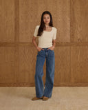 Rylee and Cru Teen Baggy Wide Leg Pant || Indigo Denim