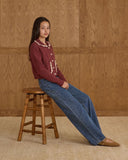 Rylee and Cru Teen Baggy Wide Leg Pant || Indigo Denim