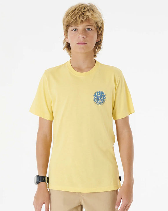 Ripcurl Wetsuit Icon Tee in Butter Yellow