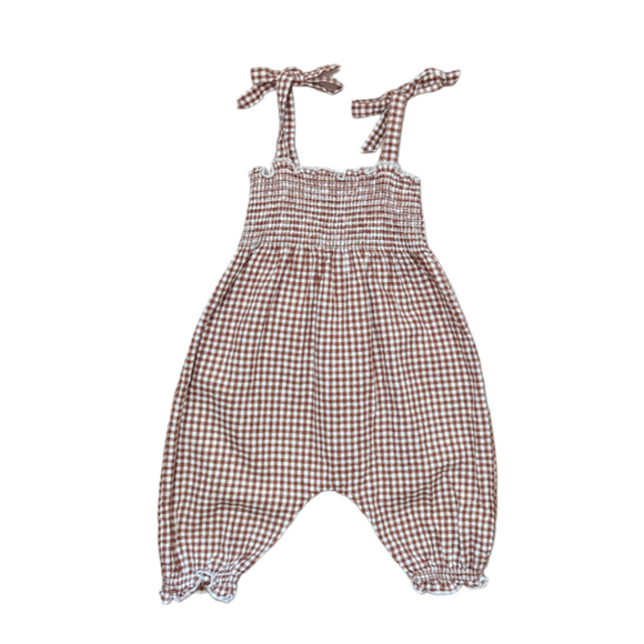Rylee and Cru Sawyer Gingham Jumpsuit