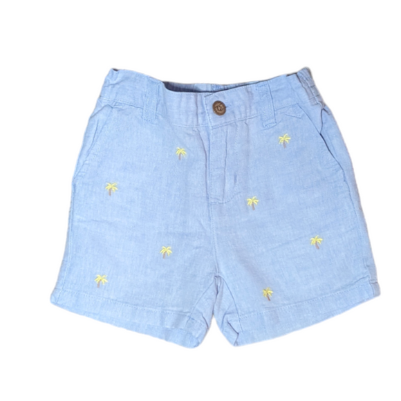 Janie and Jack Palm Tree Linen Shorts