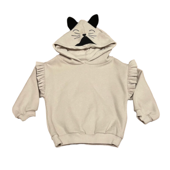 ZARA Hooded Cat Sweatshirt
