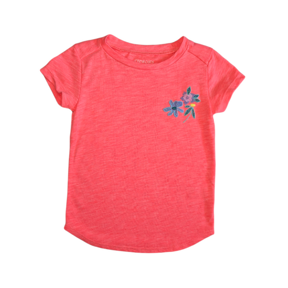 Crewcuts Embroidered Flower Tee