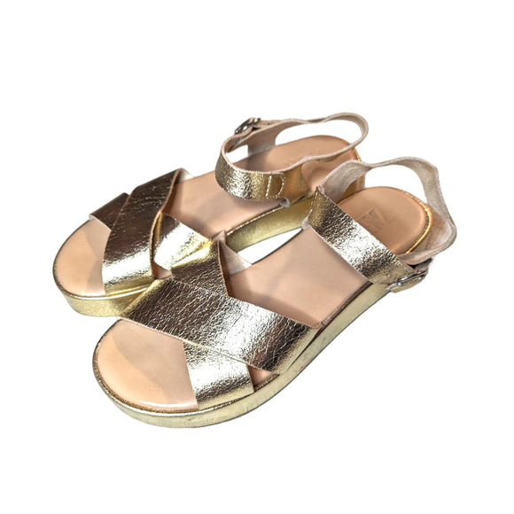 ZARA Gold Flatform Sandals