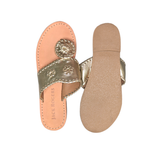 Jack Rogers Gold Flat Sandals