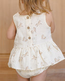 Quincy Mae Sleeveless Peplum Set Unicorns