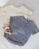 Quincy Mae Relaxed Bubble Romper Natural