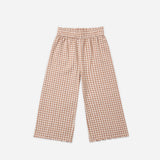 Rylee and Cru Wide Leg Pant - Fawn Gingham