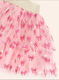 Hux Glitter Bow Tiered Skirt