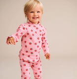 Hux Strawberry Print Rib Skivvy