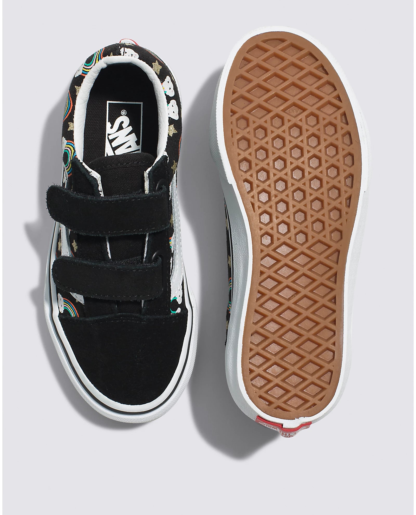 Rainbow colored hot sale vans shoes