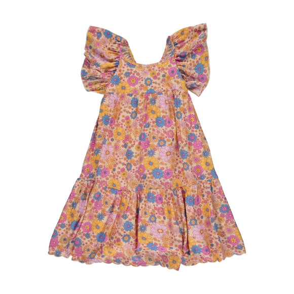 Vignette Joplin Dress - Peach Retro Floral