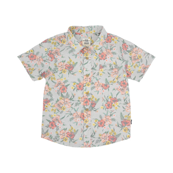 Feather 4 Arrow Paradise Cove Button Down - Light Grey