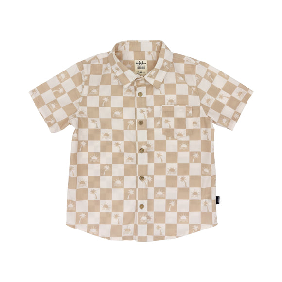 Feather 4 Arrow Checked Out Button Down