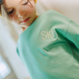 Souris Mini Turquoise T-Shirt  - Ski Illustration