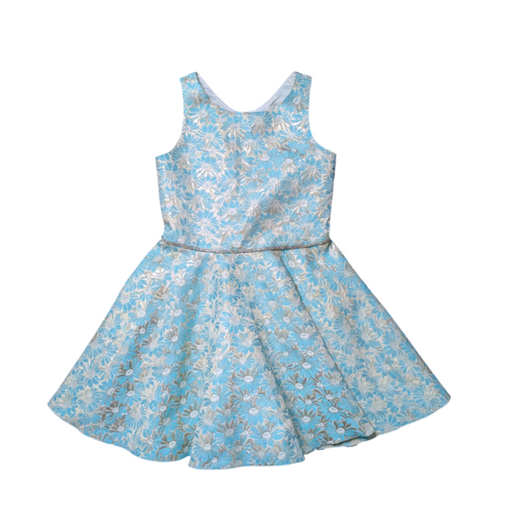 David Charles Champagne Gold Floral Dress