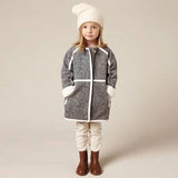 Chloé Grey Marl Fleece Lined Coat