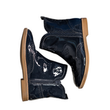 Zara Patent Navy Ankle Boots