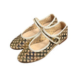 Beberlis Gold Basket Flats
