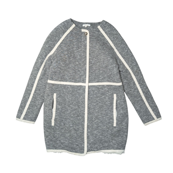 Chloé Grey Marl Fleece Lined Coat