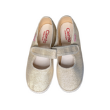 Cienta Gold Sparkle Mary Jane Shoes