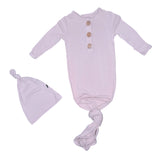Kyte Baby Knotted Sleep Gown with Matching Cap