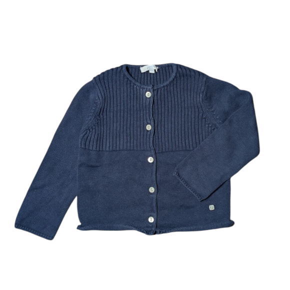Jacadi Ribbed Navy Cardigan