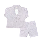 Paz Rodriguez Linen Blazer and Short Set