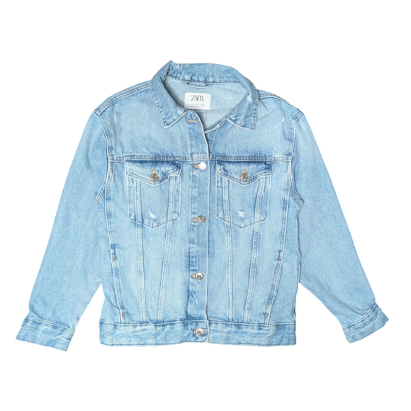 Zara Distressed Denim Jacket