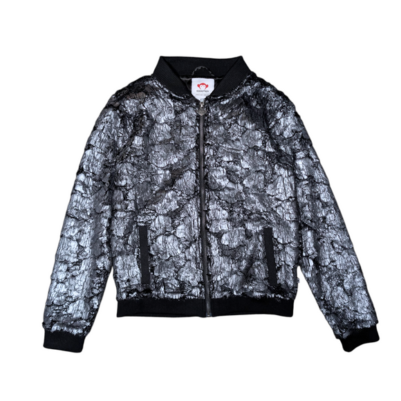 Appaman Girls Metallic Faux Fur Bomber Jacket