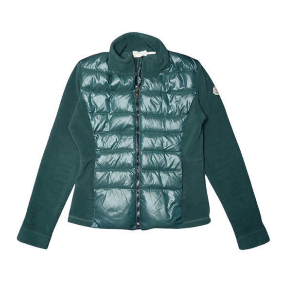 Moncler Green Fleece Down Shell Jacket