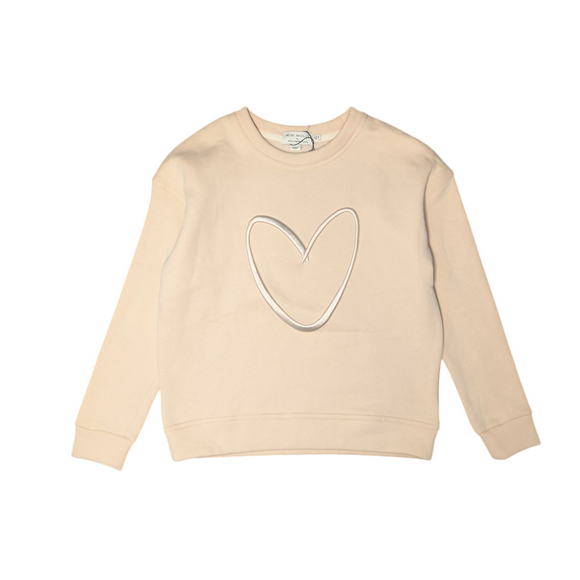 Mini Molly Embossed Heart Sweatshirt