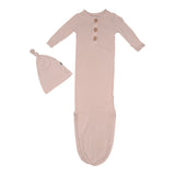 Kyte Baby Knotted Sleep Gown with Matching Cap