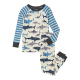 Hatley Shark School Organic Cotton PJ Set
